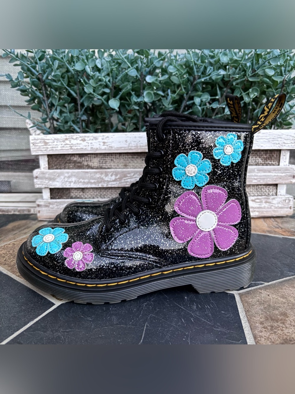 Dr. Martens 1460 J Cosmic Glitter Flower Boots